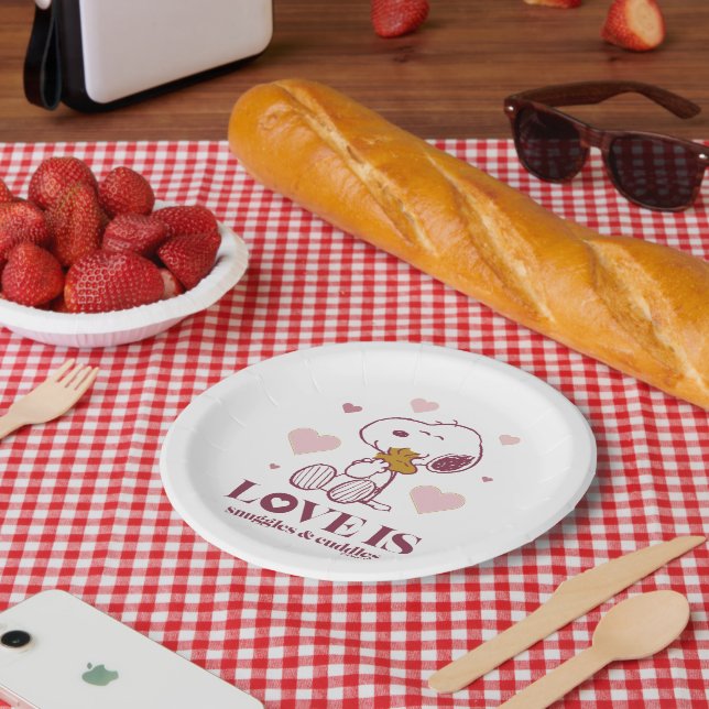 Assiettes En Carton Snoopy & Woodstock - L'amour c'est des lunettes et (Pique-nique)