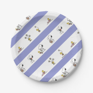 Assiettes En Carton Snoopy & Woodstock Motif de Pâques