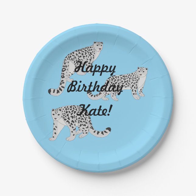 Assiettes En Carton Snow Leopards (Devant)