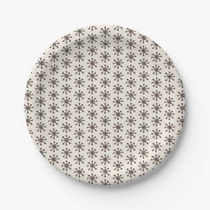 Assiettes En Carton Snowflake Motif Holiday Essentials Plaque en papie
