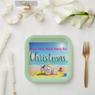 Assiettes En Carton Snowman bronzage