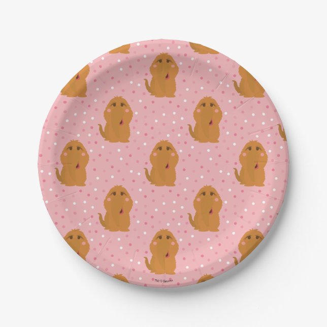 Assiettes En Carton Snuffleupagus Pink Polka Motif (Devant)
