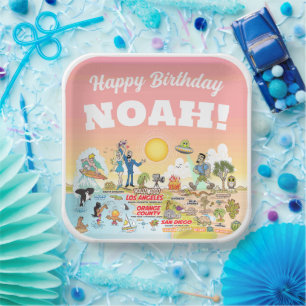 Assiettes En Carton SoCal soleil personnalisé