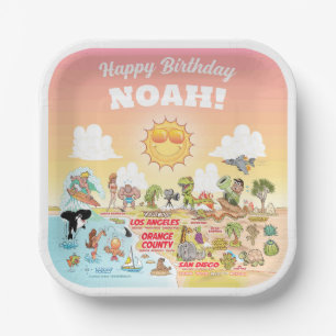 Assiettes En Carton SoCal soleil personnalisé