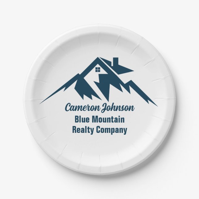 Assiettes En Carton Société immobilière Mountain Marketing personnalis (Devant)