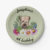 Soft-Coated Wheaten Terrier Floral Joyeux Annivers