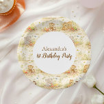 Assiettes En Carton Soft Neutral Jungle Wild One First Birthday<br><div class="desc">A soft and charming safari-themed design featuring gentle watercolor animals surrounded by delicate wildflowers and botanical greenery. Sweet lions, giraffes, elephants, and zebras create a whimsical storybook scene in warm neutral tones of beige, cream, and soft sage. The elegant arch layout and botanical details give this design a timeless and...</div>