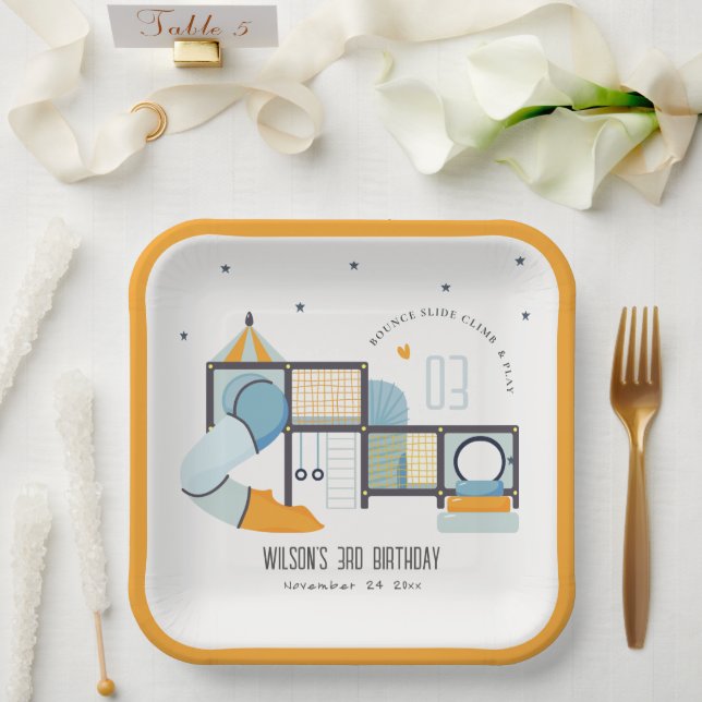 Assiettes En Carton Soft Play Center Indoor Jungle Gym Anniversaire de (Mariage)