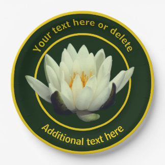 Assiettes En Carton Soignée Lotus Lily Fleur Fleur Personnalisée