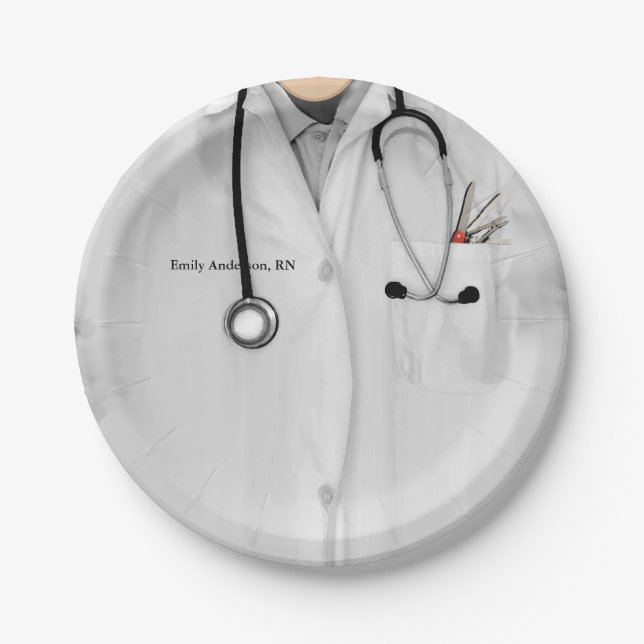 Assiettes En Carton Soins infirmiers (Devant)