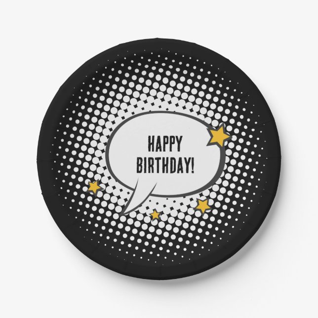 Assiettes En Carton Soins Superhero Dessin de cinéma (Devant)