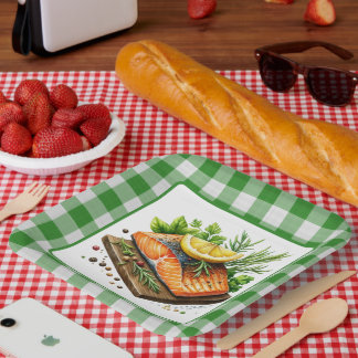 Assiettes En Carton Soirée aux poissons grillés