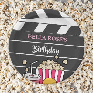 Assiettes En Carton Soirée Cinéma Anniversaire Filles