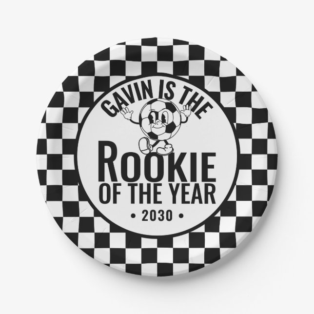 Assiettes En Carton Soirée d'anniversaire Retro Vintage personnalisée (Devant)