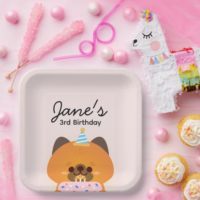 Assiettes En Carton Soirée d'anniversaire très simple (Fête)