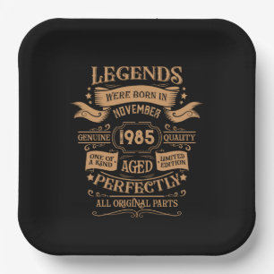 Assiettes En Carton Soirée de 40 ans vintage personnalisée