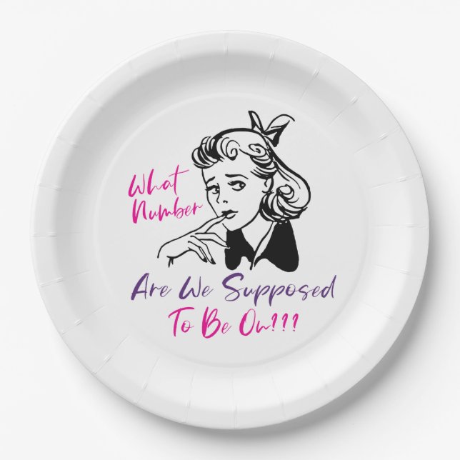 Assiettes En Carton Soirée de Bunco (Devant)