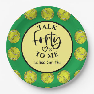 Assiettes En Carton Soirée de joueur de plaque de papier de 40e annive