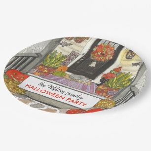Assiettes En Carton Soirée de la Maison d'Halloween