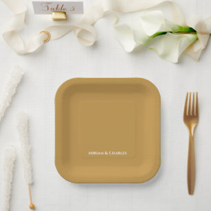 Assiettes En Carton Soirée du 50e anniversaire du Mariage Gold personn