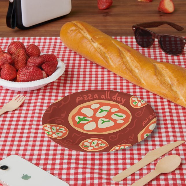 Assiettes En Carton Soirée italienne amusante (Pique-nique)