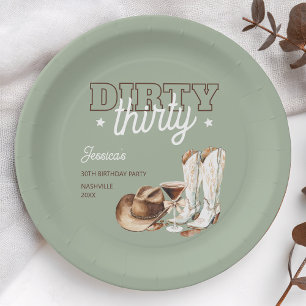 Assiettes En Carton Soirée Trente Rodéo Western 30e fête d'anniversair