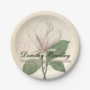 Assiettes En Carton soixante-dixième Plaques à papier de magnolia