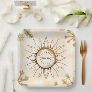Assiettes En Carton "Solara Luxe Design"