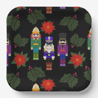 Assiettes En Carton Soldats Casse-Noisettes Faux Style Feutre Fantaisi