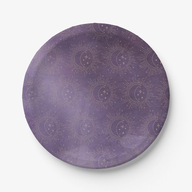 Assiettes En Carton Soleil et Lune (Devant)