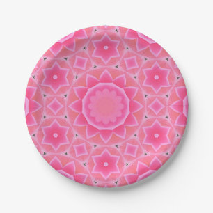 Assiettes En Carton Soleil rose et étoiles bébé en mosaïque motif papi