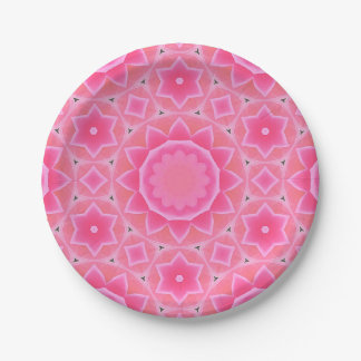 Assiettes En Carton Soleil rose et étoiles bébé en mosaïque motif papi
