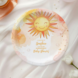 Assiettes En Carton Soleil Sexe Neutre Boho Sun