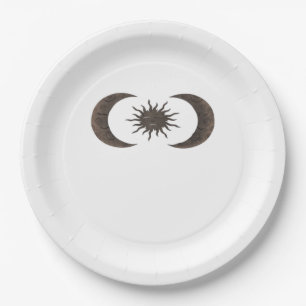 Assiettes En Carton Soleils et Lunes Whimsigoth