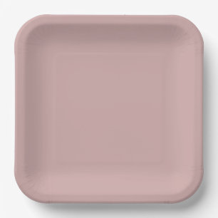 Assiettes En Carton solide rose muet