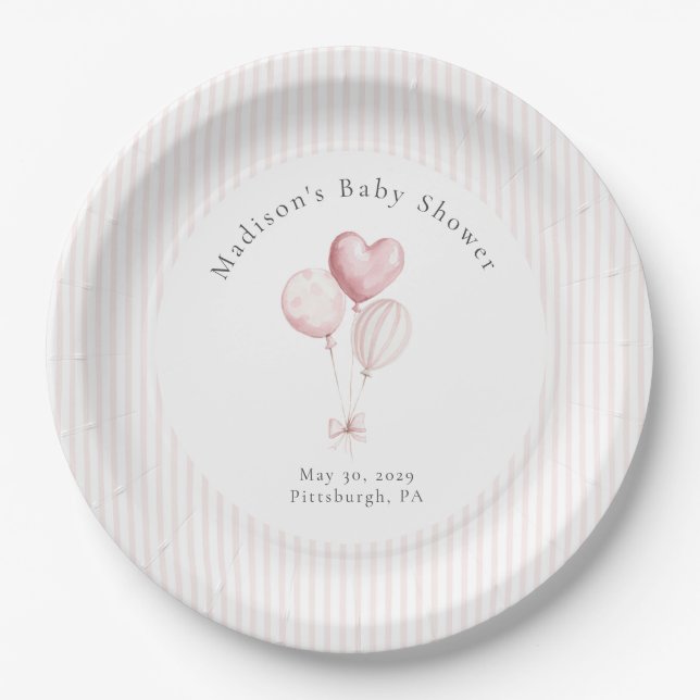 Assiettes En Carton Some Bunny Sweet Pink Baby Shower  (Devant)