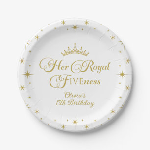 Assiettes En Carton Son Altesse Royale Fiveness Princesse d'Or 5e Anni