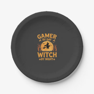 Assiettes En Carton Sorcière de jeu Halloween Conception de jeu