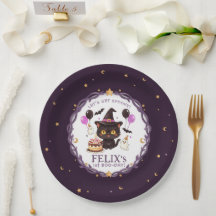 Sorcière Mignonne Effrayante Chat Noir Magicien 1e