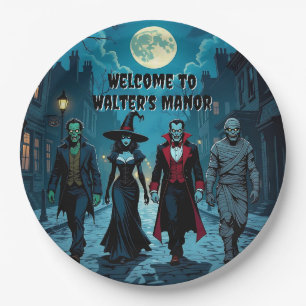 Assiettes En Carton Sorcière, Vampire, Dracula et la fête d'Halloween