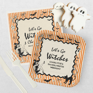 Assiettes En Carton Sorcières Allons-y Enterrement de Vie de Jeune Fil