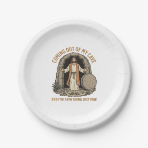 Assiettes En Carton Sortir de ma grotte drôle chrétien vintage shirt