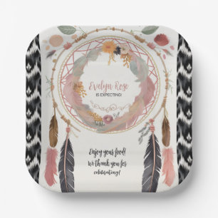 Assiettes En Carton Sote Boho Dreamcatcher Baby shower Party