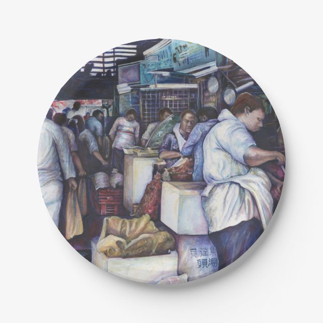 Assiettes En Carton Soupe à la tête de poisson, Singapour (Devant)