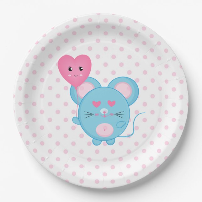 Assiettes En Carton Souris (Devant)