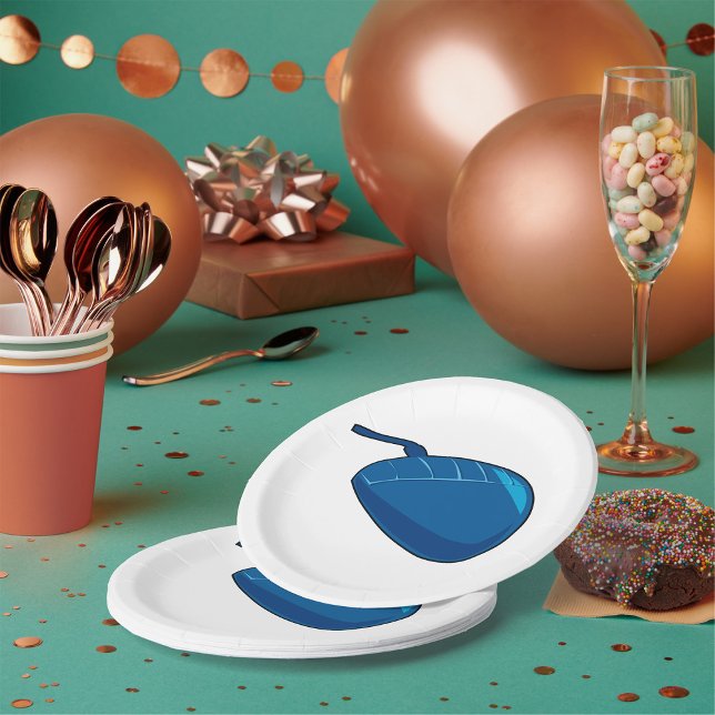 Assiettes En Carton Souris d'ordinateur bleu (Créateur téléchargé)