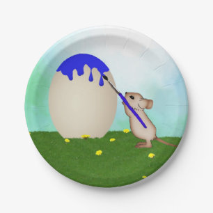 Assiettes En Carton Souris Peinture D'Oeufs De Pâques Plaques De Papi