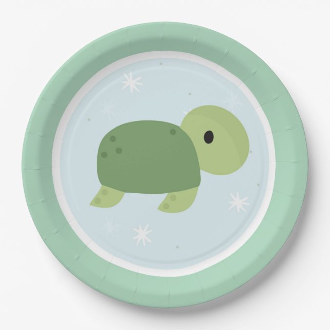 Assiettes En Carton Sous la fête d'anniversaire de la mer (Devant)