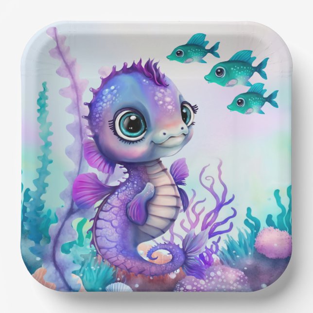 Assiettes En Carton Sous la mer (Recto)