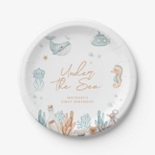 Assiettes En Carton Sous la mer Anniversaire